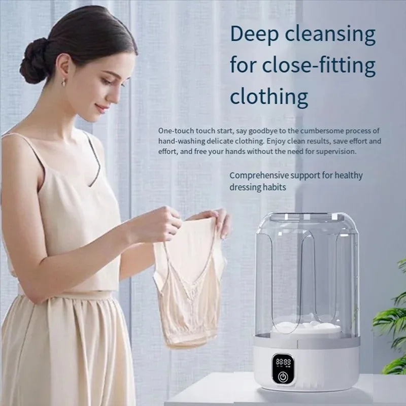 Portable Washing Machine Small Washing Machine Portable Deep Clean Laundry Tool Clothes Cleaner for Socks Portable Laundry Cup