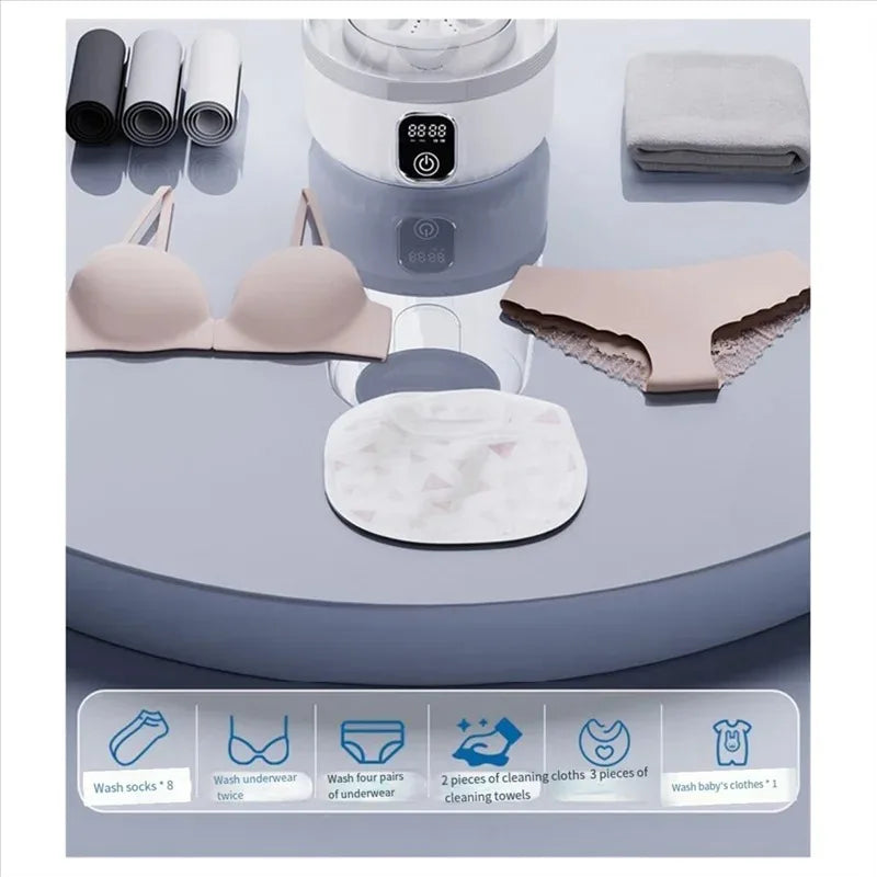 Portable Washing Machine Small Washing Machine Portable Deep Clean Laundry Tool Clothes Cleaner for Socks Portable Laundry Cup